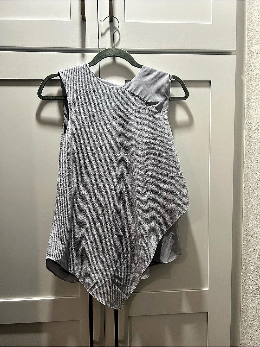 Rachel Roy Asymmetric Gray Blouse Size Small Like New